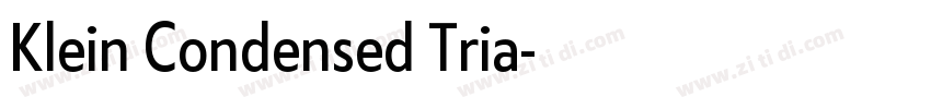 Klein Condensed Tria字体转换